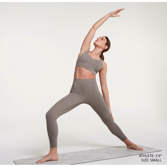 New Calla High Waisted Pocket Leggings Women's XS Workout Yoga Athleisure Taupe - Picture 2 of 14